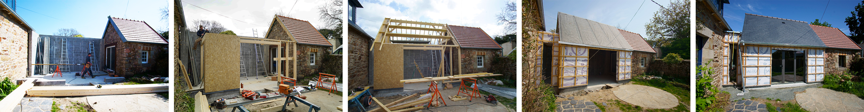 Extension d'une maison en ossature bois à Paimpol