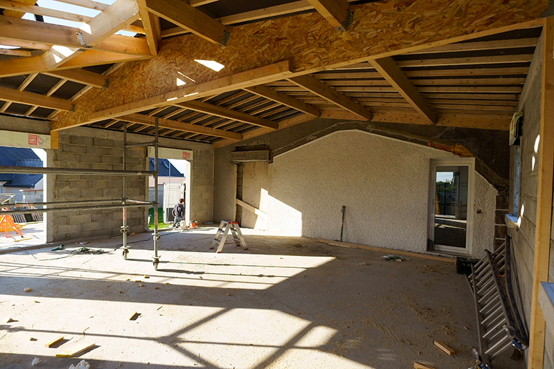 Extension d'une maison en parpaings à ploubazlanec