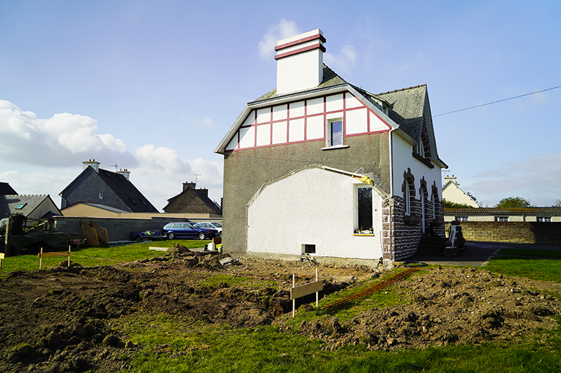 Extension d'une maison en parpaings à ploubazlanec