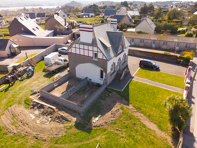 Extension d'une maison en parpaings à ploubazlanec