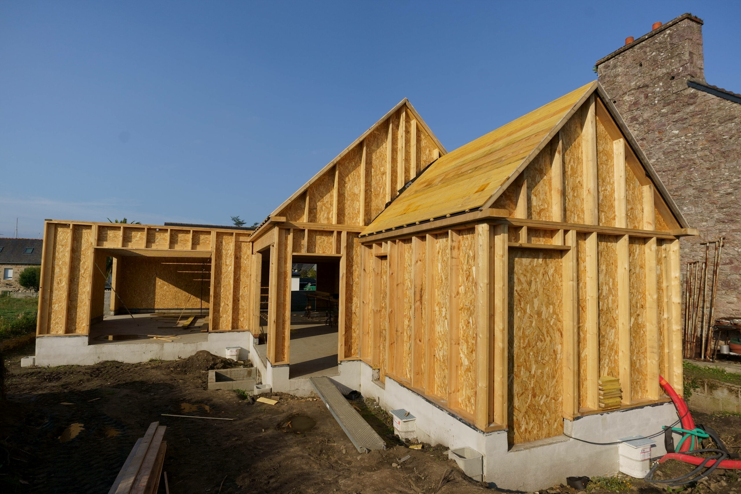 Isolation continue sur une maison ossature bois