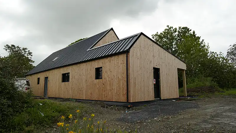 Construction d'un maison à ossature bois au Faouet par LG Rénovation
