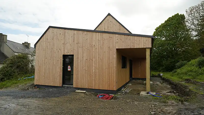 Construction d'un maison à ossature bois au Faouet par LG Rénovation